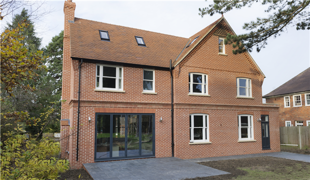 Rear of detached house with Mullion features