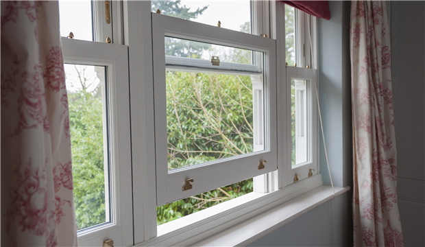 A picture of an open window providing ventilation