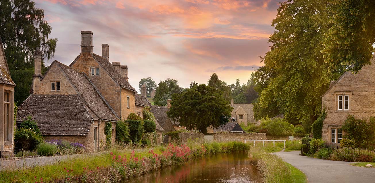 An image of a conservation area at dawn